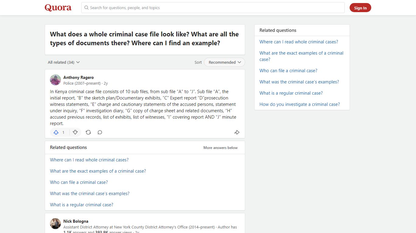 What does a whole criminal case file look like? What are all ... - Quora